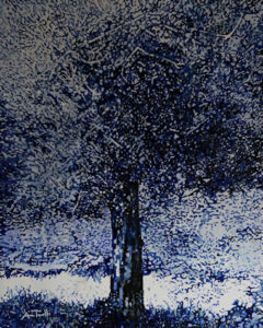 Albero blu-olio su tela 120x150-2021